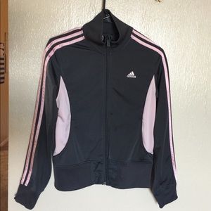 Gray adidas track jacket